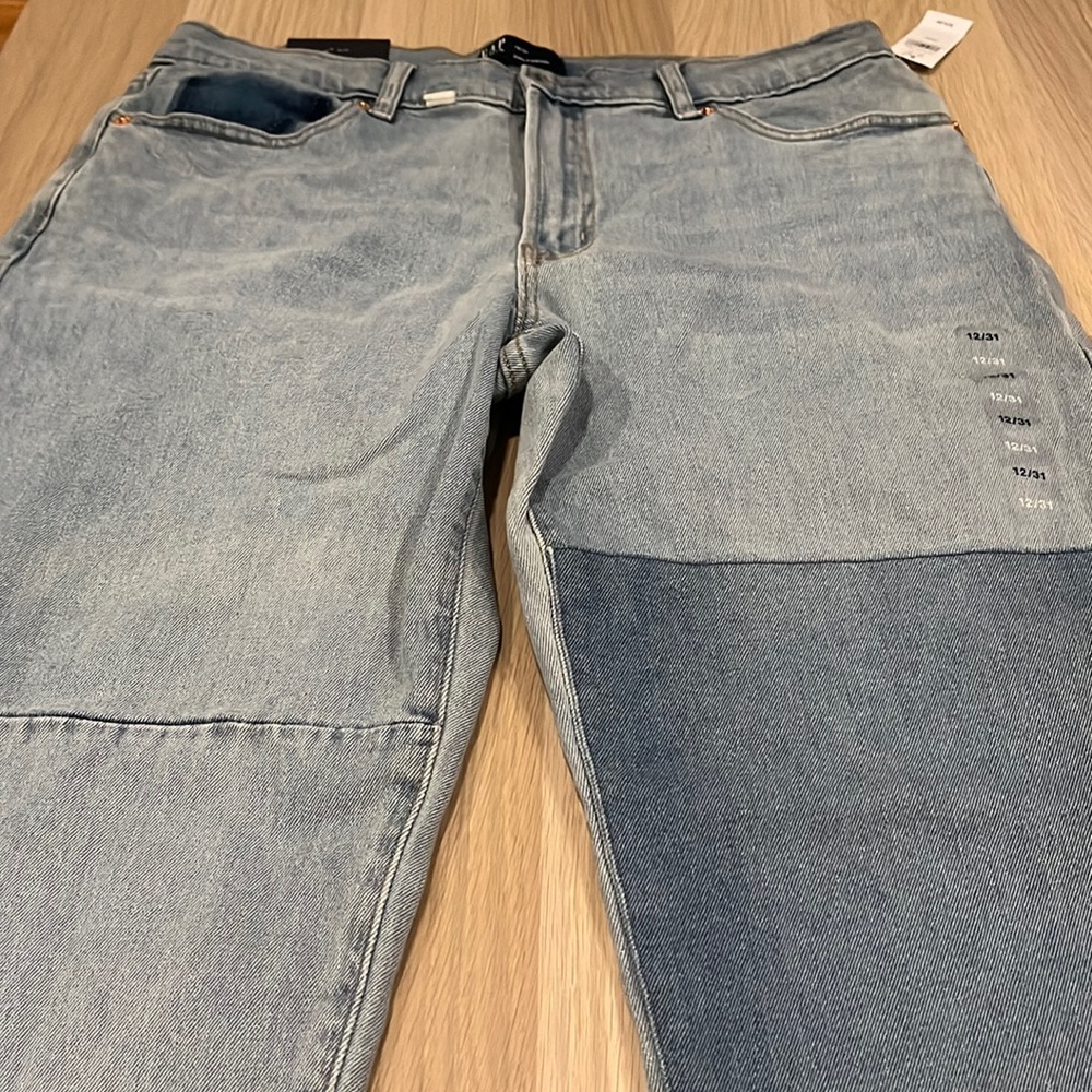 Light Blue Patchwork Jeans